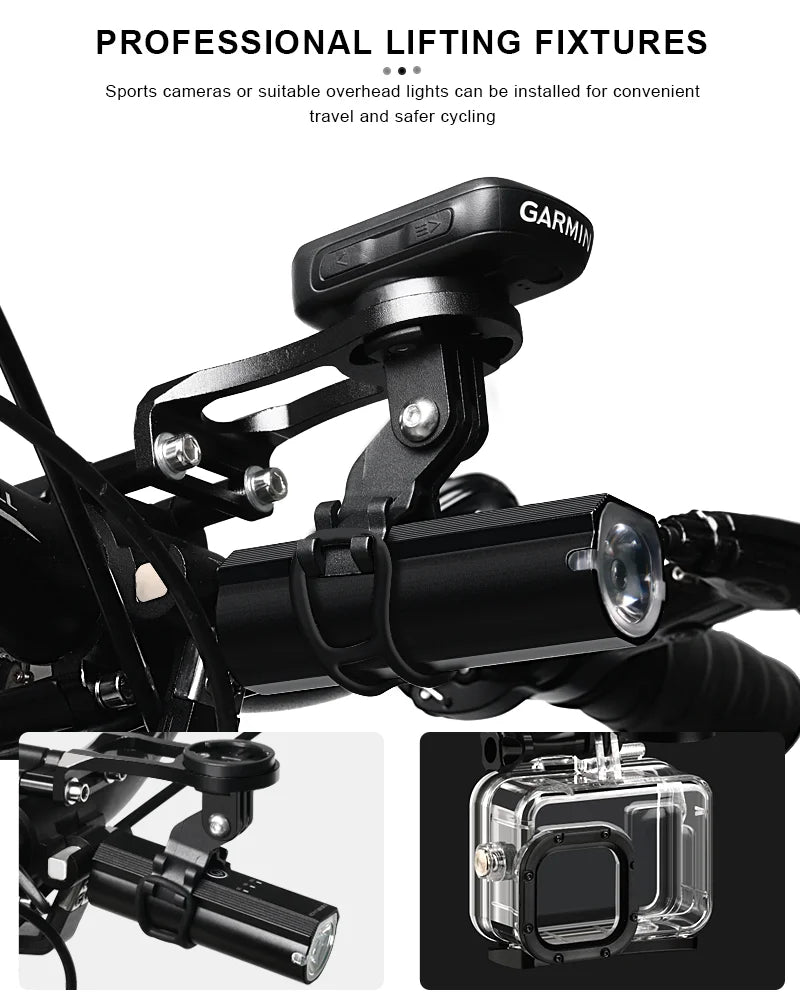 Bicycle Computer Holder Bike Headlight Mount Computer Bracket For Garmin Bryton GPS GoPro Sport Cam Flashlight Holder Heart Rate