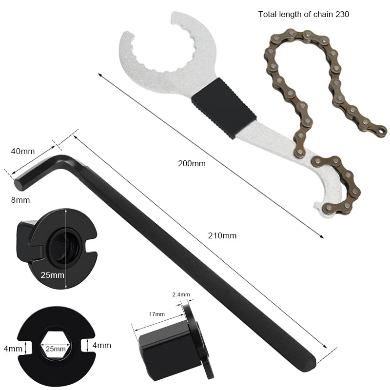 Bicycle Repair Tool Kits Flywheel Removal MTB Chain Breaker Cutter Crank Puller Cassette Bracket Extractor Bike Repair Tool Sets