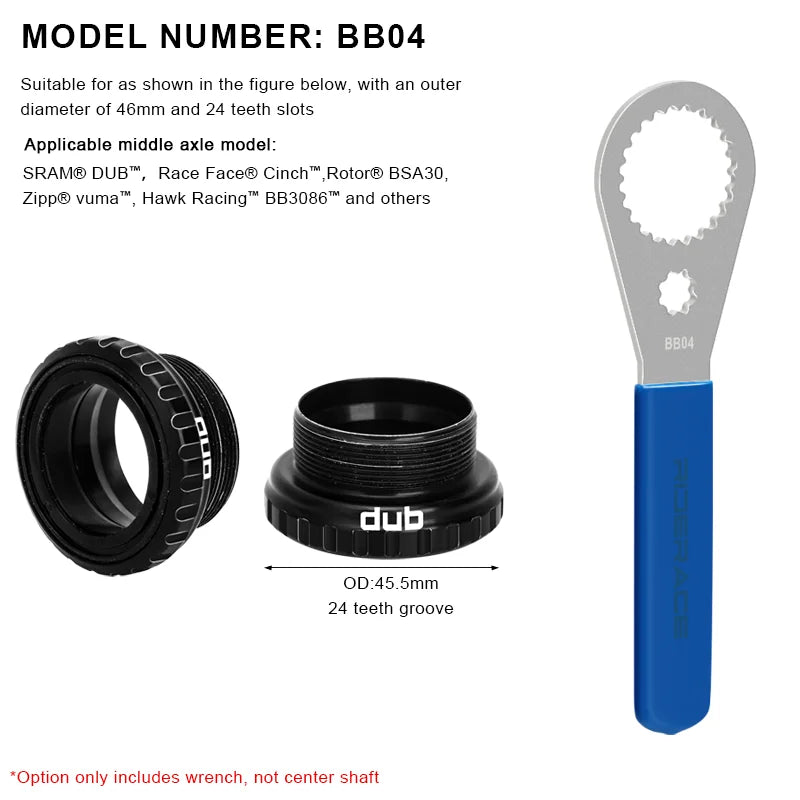 Bike Bottom Bracket Wrench BB Bottom Bracket Installation Removal Tool 39/41/44/46/49mm For Shimano BBR9000 SRAM IXF DUB BSA30