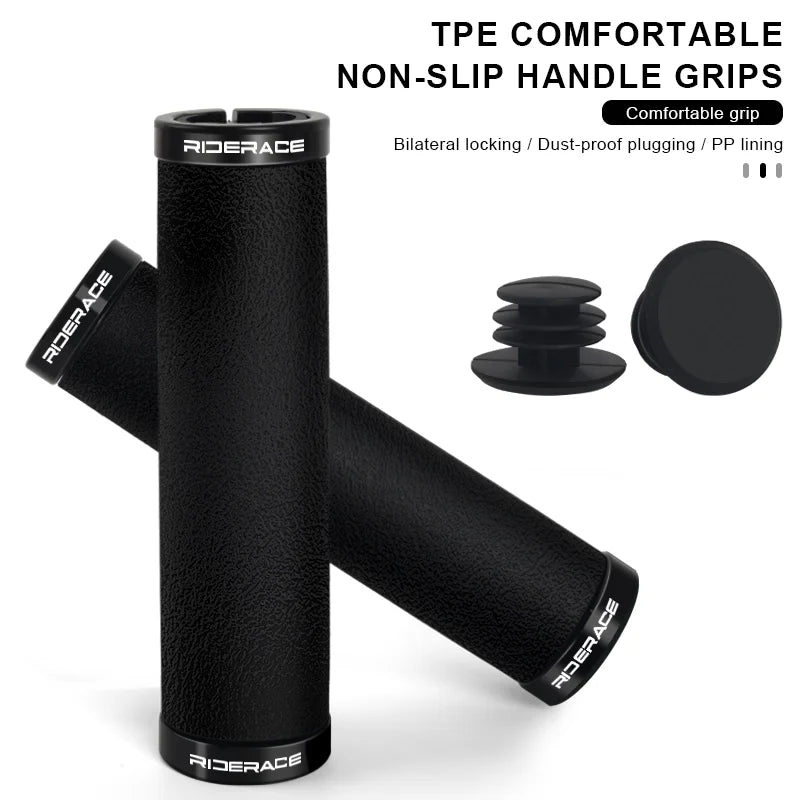 Bicycle Handlebar Cover Integrated Rubber Anti-Slip Shockproof Ergonomic MTB Mountain Bike Handle Bar Cuffs BMX Cycling Parts