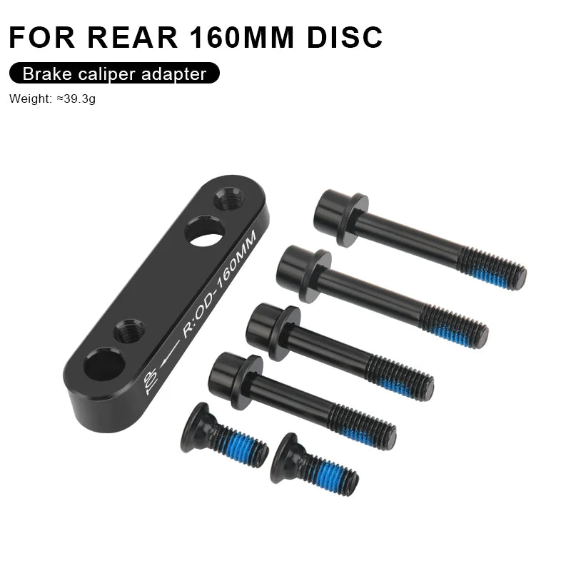 Road Bike Disc Brake Adapter Front/Rear Aluminum Alloy 140/160mm Bicycle Flat Mount Disc Brake Adapter Cycling Accessories