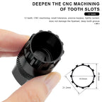 Bicycle Cassette Lockring Removal Tool CR-V Steel Bike Cassette Sprocket Sleeve Cassette Flywheel Sprocket Remover Repair Tools