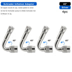 1/2/4pcs 45 90 135 Degree Angle Bent Valve Adaptor Bike Tyre Valve Extension Adapter Bicycle Tyre Valve Connector Accessories