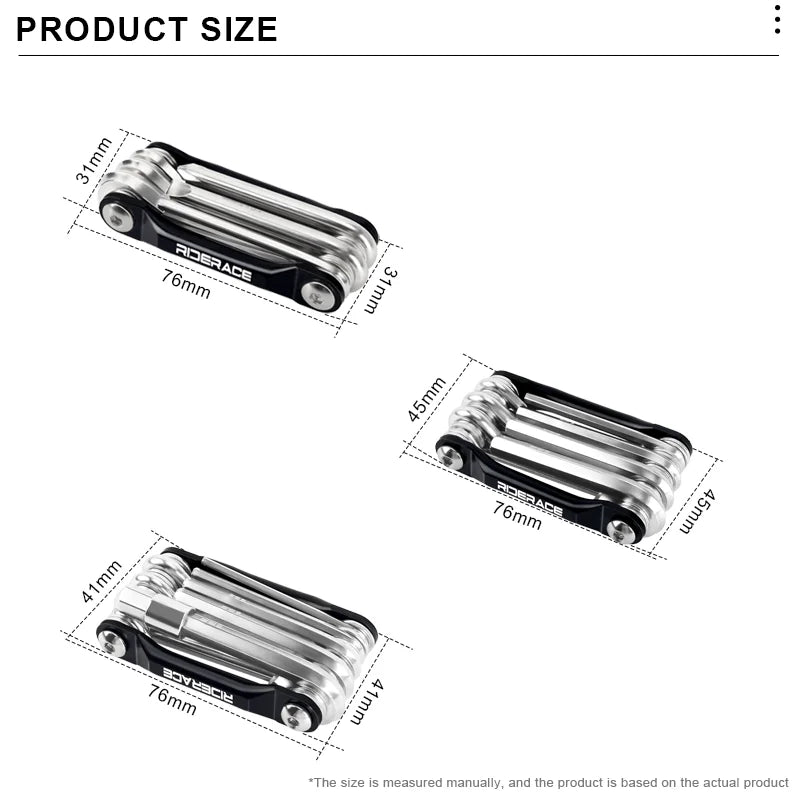 6/8/10-In-1 Bicycle Multi Tool Foldable Hex Spoke Wrench Bike Wrench Screwdriver Repair Multitool Portable Cycling Repair Tool