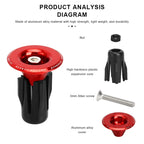 Bicycle Handlebar End Plugs Caps Aluminum Alloy Lightweight Bar End Plugs Road Mountain Bike Handlebar Caps Cycling Accessories