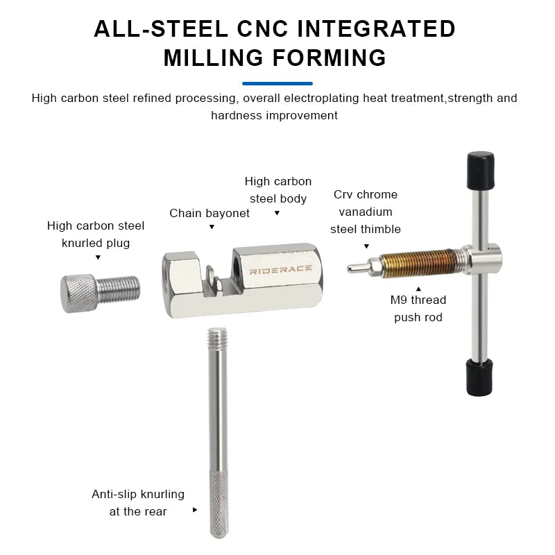 Bicycle Chain Breaker Splitter Cutter With Replace Pin Bike Chain Pin Remover Repair Tool For 7 8 9 10 11 Speed Chains Link