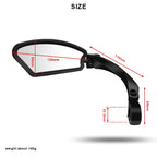 Bicycle Rearview Mirror 360 Degree Rotatable Clear Wide Range Bike Handlebar Mirror For Electric Scooter Cycling Accessories