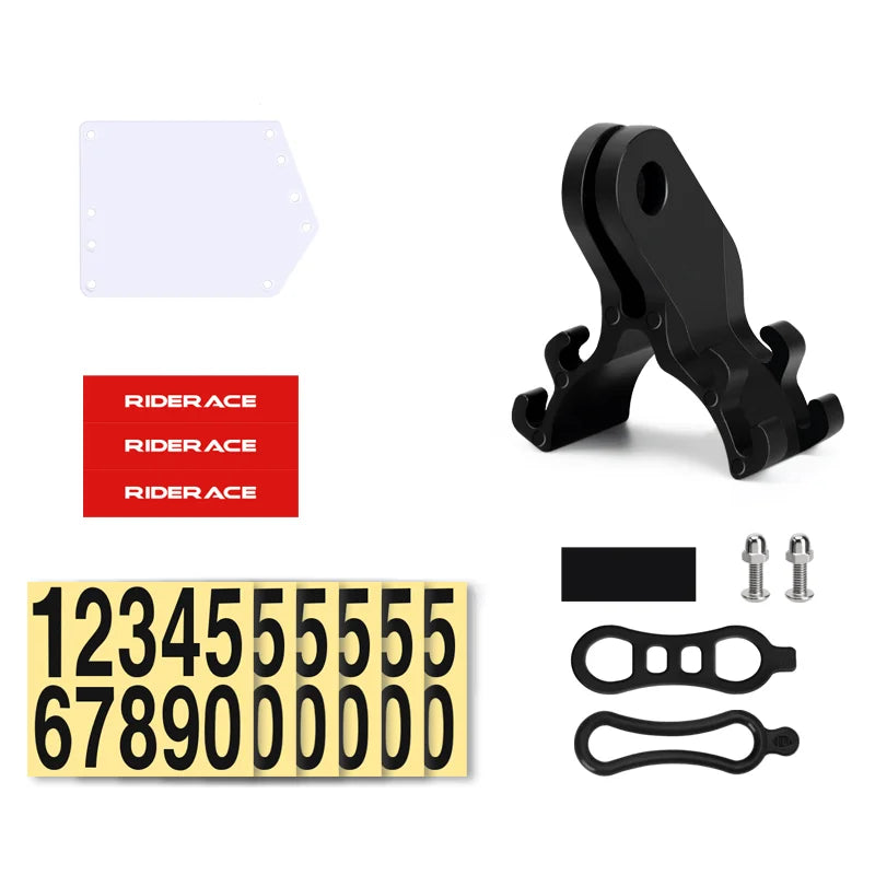Bike Triathlon Racing Number Plate Mount Holder Bicycle Plate Clamp Card Bracket Aero Seatpost Rear License Rack MTB Accessories