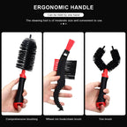 3Pcs Bicycle Cleaning Brush Kit Chain Scrubber Tool MTB Road Bike Tire Brush Cycling Scrubber Quick Washing Kit Cleaning Tools