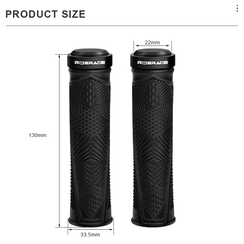Bicycle Handlebar Grips Anti-Skid Shock-Absorbing Mountain Bike Handlebar Cover Ergonomic Comfortable Rubber Cycling Accessories
