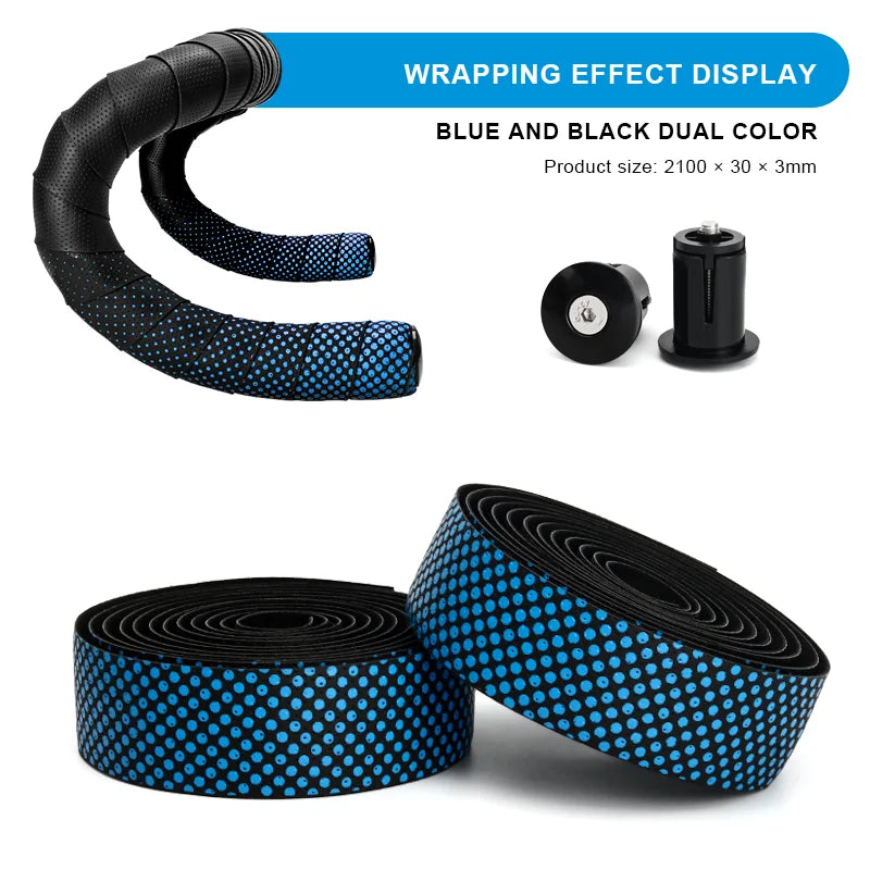 Bicycle Handlebar Tape Dot Gradient PU EVA Anti-Slip Shock Absorption Road Bike Handle Bar Winding Straps Cycling Accessories