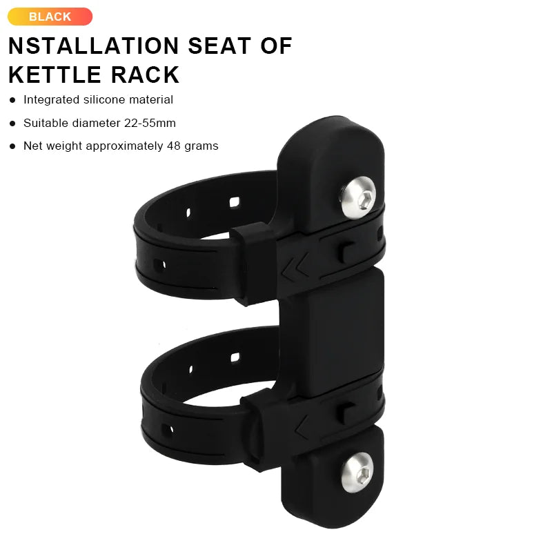 Bicycle Bottle Holder Mount Adapter Anti-Slip Adjustable Bike Water Bottle Stand Adapter Multifunctional For Seatpost Tube/Frame