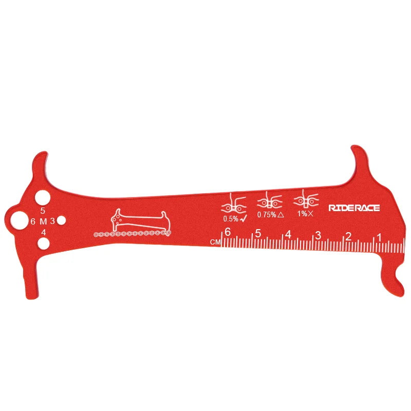 Bicycle Chain Checker Aluminum Alloy Road Bike Chain Wear Indicator Ruler Repair Tool Cycling Chain Gauge Measurement Checker