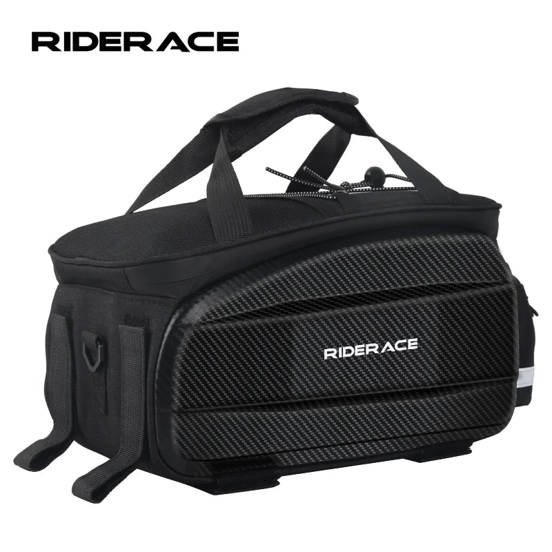 Bicycle Rear Seat Bag Eva Multi-Purpose Large Capacity Bike Travel Luggage Storage Bag Cycling Trunk Panniers Shoulder Handbag