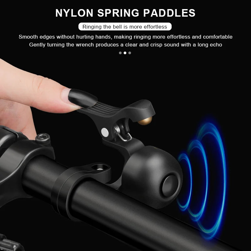 Bicycle Bell Clear Long Sound Horn Copper MTB Road Bike Handlebar Bell Safety Warning Alarm For 22.2mm Cycling Accessories