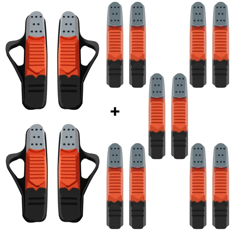 Bike Brake Pads Set Replaceable Inserts C-Brake CNC Aluminum Alloy Rubber Sheet Bicycle Brake Blocks With Mud Trough Silent