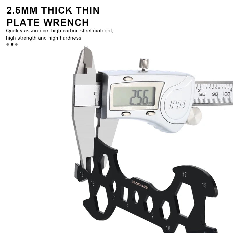 14 In 1 Bicycle Wrench 8-17mm Hex Multihole Flat Wrench Portable Bike Repair Hand Tools Multifunctional Cycling Repair Tool