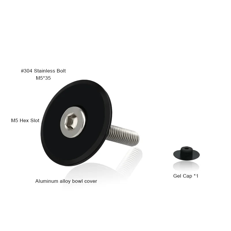 Bike Headset Stem Top Cap Cover Bicycle Stem Headset Top Caps Bolt Headset Screw Star Nuts For 1-1/8" 28.6mm Front Fork Tube