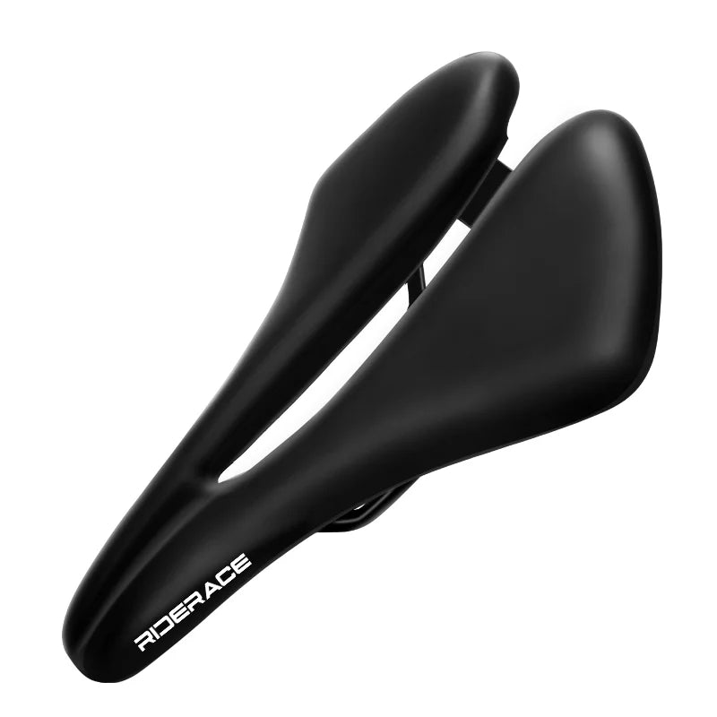 Bicycle Saddle Hollow Breathable PU Leather Mountain Road Bike Seat Thicken Soft Comfortable Racing Cushion Shock Absorption