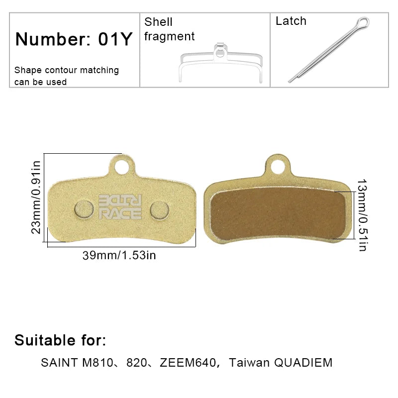 MTB Bike Brake Pads Metal For Shimano N03A H03A D03S Bicycle Hydraulic Disc Pads Wear-Resistant Disc Brake Pads Cycling Parts