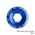 Bicycle Crank Arm Fixing Bolt Crankset Nut Aluminum Alloy MTB Bike Crank Cover Screw Cap M18 M20 Bolt For Shimano Crank Bolt Cap