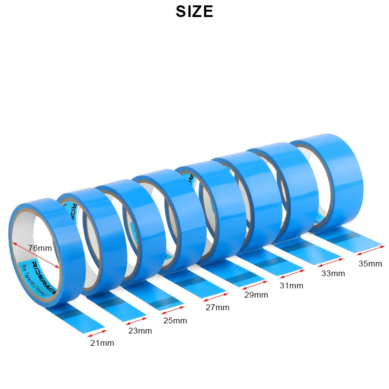 Bicycle Tubeless Rim Tape Wear-Resistant MTB Road Bike Rim Tape Strips Cycling Wheel Width 21/23/25/27/29/31/33/35mm Length 10m