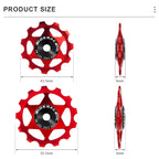 11T 13T Bicycle Pulley Rear Derailleur Multicolour MTB Road Bike Wheel Guide Bearing Jockey Pulley For Shimano Sram 4mm 5mm 6mm