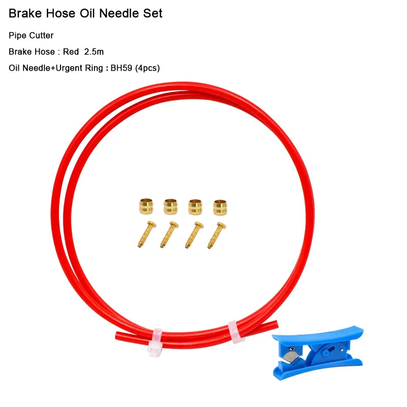 2.5m Bike Hydraulic Disc Brake Oil Tube Bicycle Disc Brake Hose Connector Insert And Olive Set BH59 BH90 MTB Brake Hose Kit