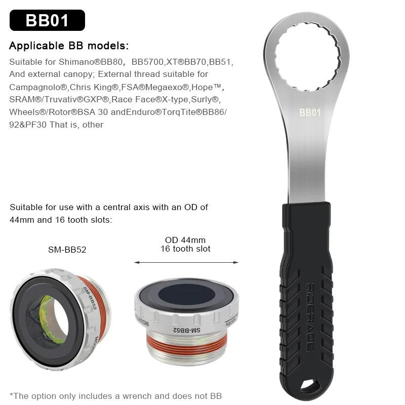 Bicycle Bottom Bracket Wrench BB Install Removal Bike Repair Tools Diameter 39/40.5/44/46/49mm For SHIMANO SRAM DUB BSA30 FSA