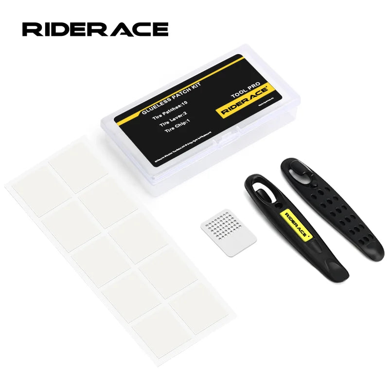 Bicycle Tire Patch Repair Tool Kit Glueless Chip Patches Mountain Road Bike Tire Repair Piece Tyre Tire Lever Wheel Repair Tool