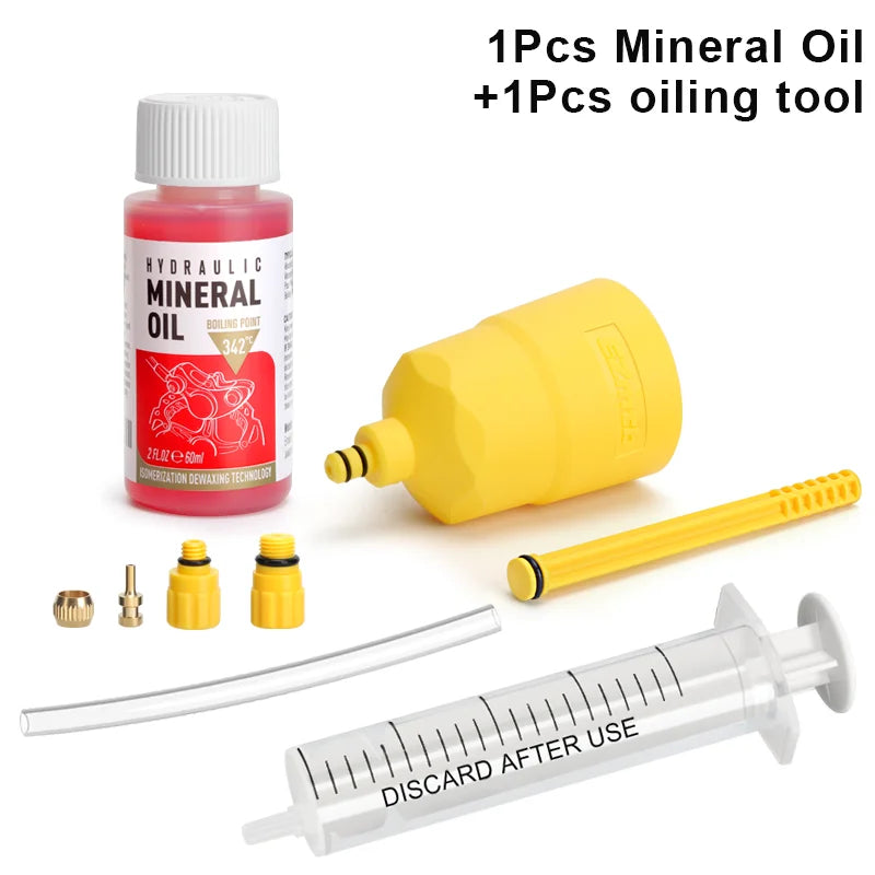 60ML Bicycle Brake Mineral Oil Bike Brake Oil Bleed Kit Tool For Shimano Hydraulic Disc Brake Bleeding Tool Cycling Repair Tools