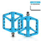 Bicycle Pedal Anti-Slip Ultralight Nylon DU Bearing For Road Mountain Bike Pedals Multicolor Flat Platform Cycling Accessories