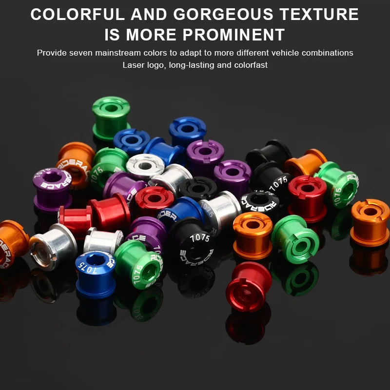 5Pcs Bicycle Chainwheel Screws Double/Single Chainring Bolts Dental Plate 6.5/8.5mm Disc Screws Road Crankset Bolt&Nut Set