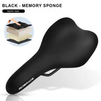 Bicycle Saddle Widen Thicken Ergonomic Soft MTB Mountain Road Bike Seat Shock Absorbing Comfortable Pu Leather Cycling Cushion