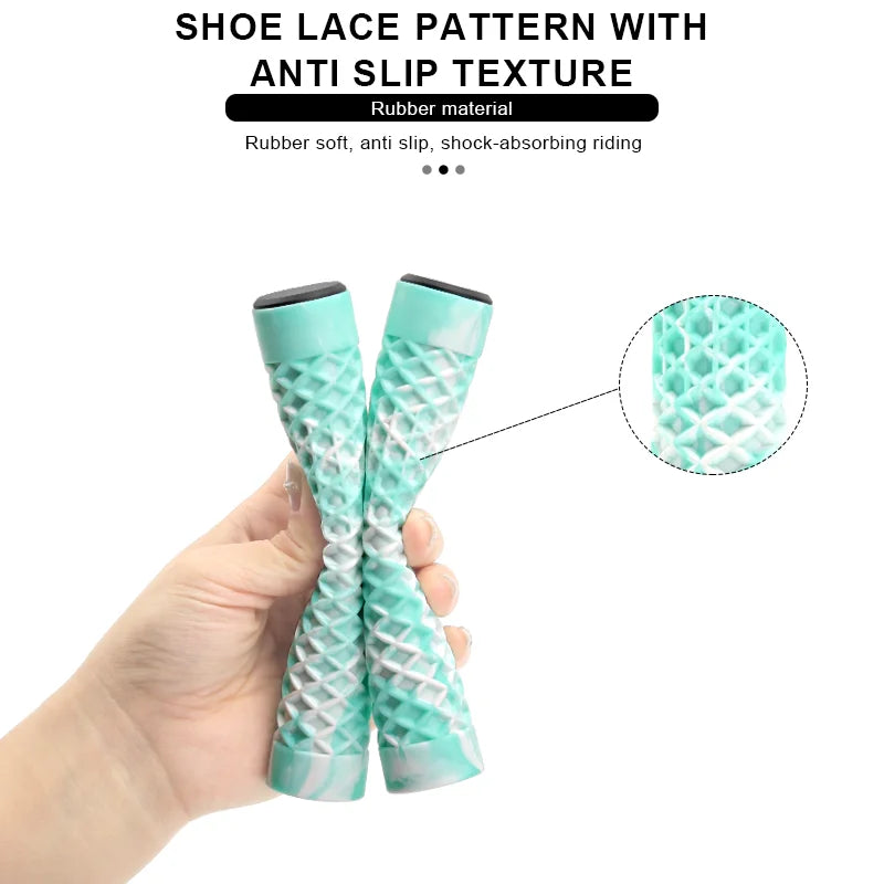 1Pair Bicycle Handlebar Grips Lengthening Non-Slip Soft Rubber Mountain Bike Grips For 22.2mm Handlebar Scooter Tricycle BMX