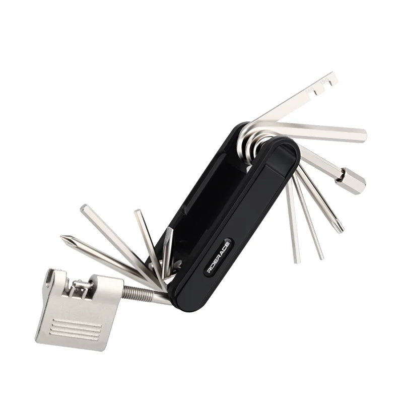 13 In 1 Bicycle Multi Tools Chain Splitter Cutter Hex Spoke Wrench Screwdriver Tyre Lever Tool Kit Portable Bike Repair Tools