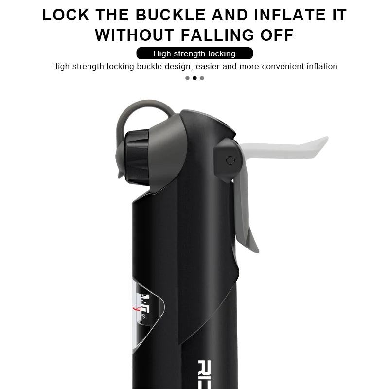 Mini Portable Bicycle Pump With Gauge Bike Hand Air Pump Outdoor Riding Cycling Hand Tire Air Inflator For Presta Schrader Valve