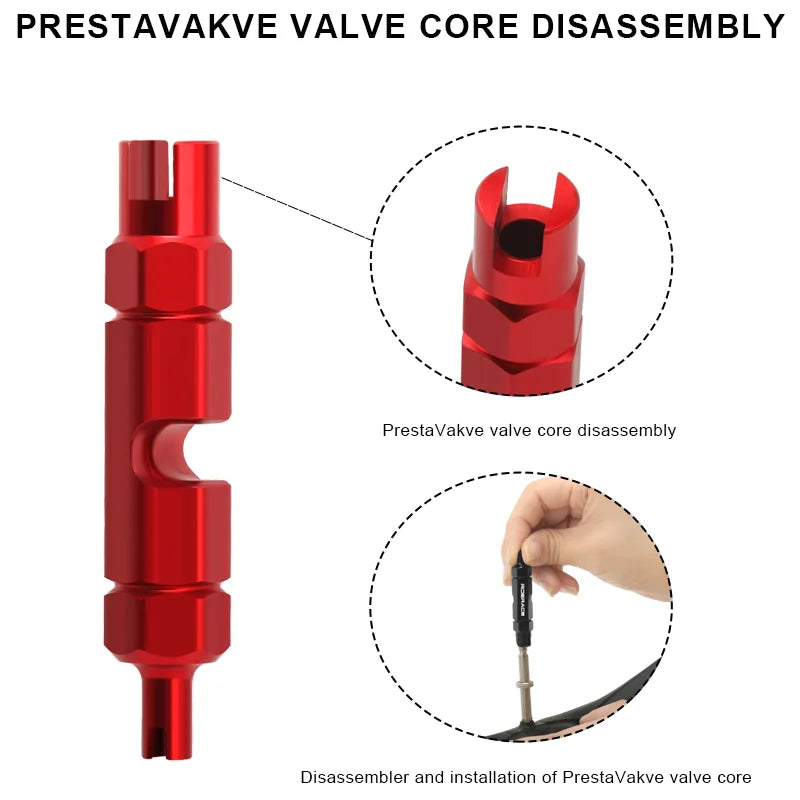 1Pcs Bike Valve Core Remover Tool Tire Nozzle Installation Spanner Valve Core Tool Bicycle Schrader Presta Valve Removal Wrench