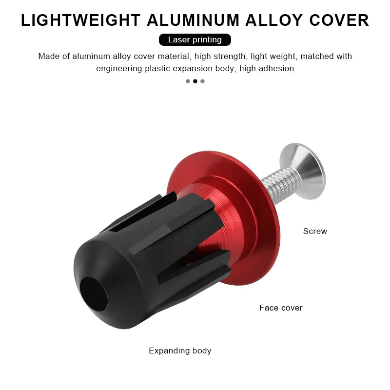 1 Pair Bike Handlebar End Plugs Aluminum Alloy Mountain Road Bicycle Handlebar End Cap Multi-color Cycling Handlebar Accessories