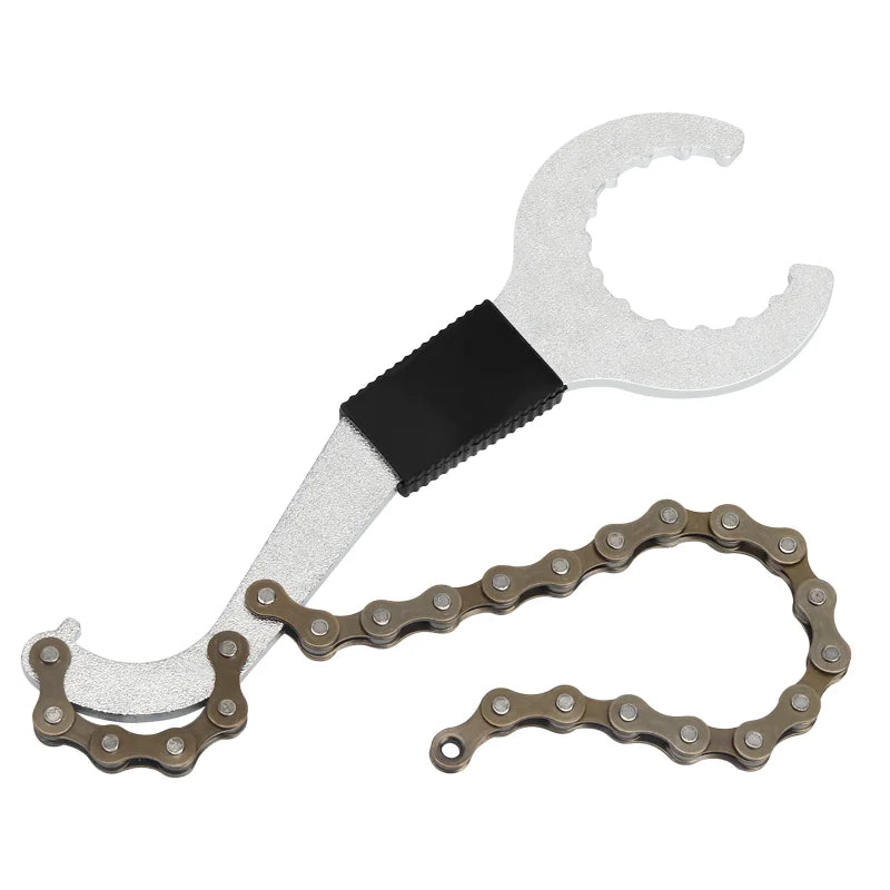 3 In 1 Bicycle Cassette Flywheel Removal Tool With Chain Whip Sprocket Wrench MTB Road Bike Bottom Bracket Remover BB Spanner