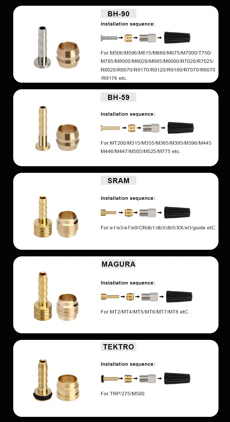 Bicycle Oil Needle Brake Olive Head Bike Hydraulic Disc Brake Hose Connector For BH90/59 SRAM MAGURA TEKTRO Brake Insert Needle