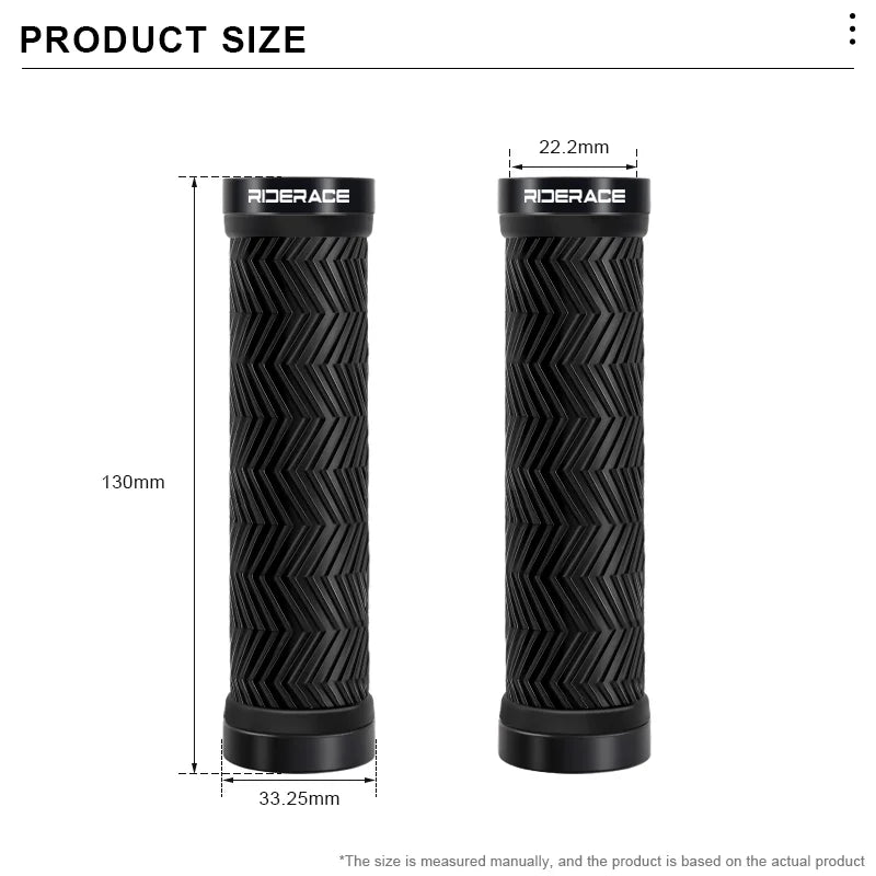 MTB Bike Handlebar Grips TPR Rubber Non-slip Comfortable Aluminum Alloy Lock On Bicycle Handlebar Cover Cycling Accessories