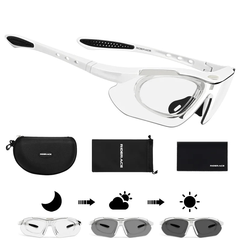 New Style Cycling Sunglasses UV400 Polarized Color Changing Goggles Men Women Outdoor Sports Riding Running Glasses Bike Eyewear