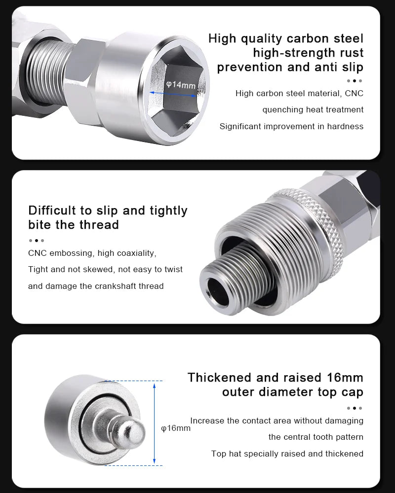 Professional Bicycle Crankset Puller Crank Arm Puller Remover Bike Crank Wheel Extractor Puller Bolt Crankset Pedals Repair Tool