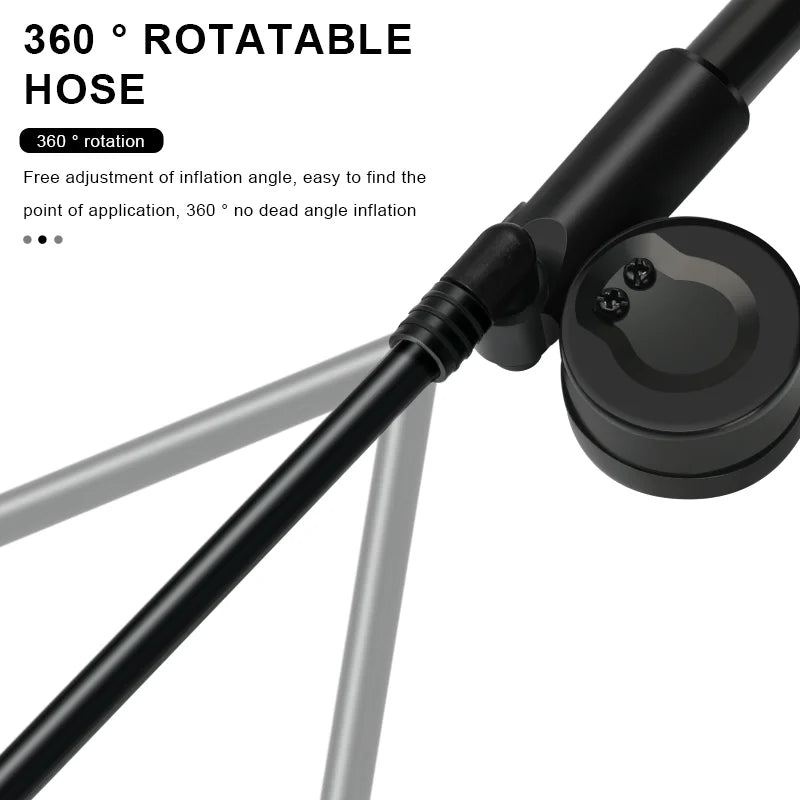 Bicycle Air Pump 300Psi High Pressure Schrader Presta Valve Bike Pump For Front Fork And Rear Suspension With Pressure Gauge