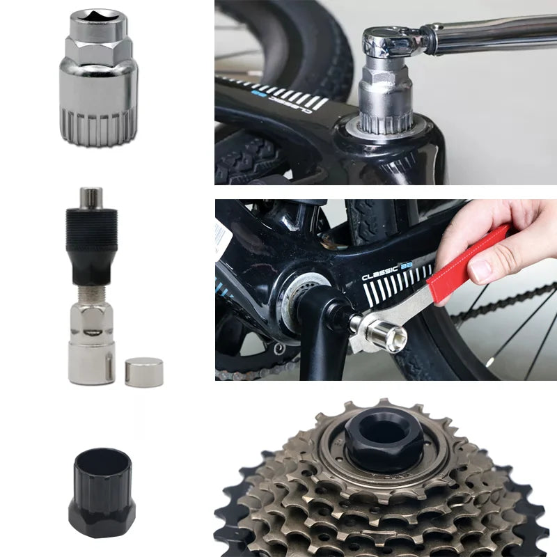 Bike Repair Tool Kits Chain Breaker Cutter Mini Chain Link Magic Buckle Pliers Crank Puller Outdoor Cycling Maintenance Tools