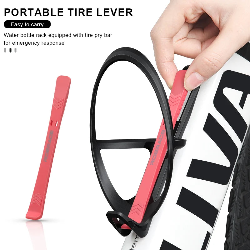 Bike Bottle Holder With Tyre Tire Lever Nylon Super Light MTB Road Bicycle Water Bottle Cage Cycling Kettle Mount Cup Holder