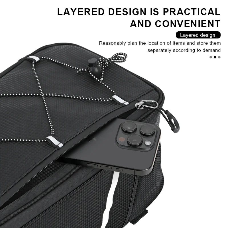 5L Bike Trunk Bag Waterproof Dustproof Large Capacity Mountain Bicycle Rear Seat Bag With Rain Cover Cycling Luggage Rear Basket