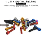 6Pcs Bicycle Handlebar Stem Screw With Washer M5*18mm Alloy Steel Hexagon Bolts MTB Road Bike Stem Bolts Colorful Fixing Screws