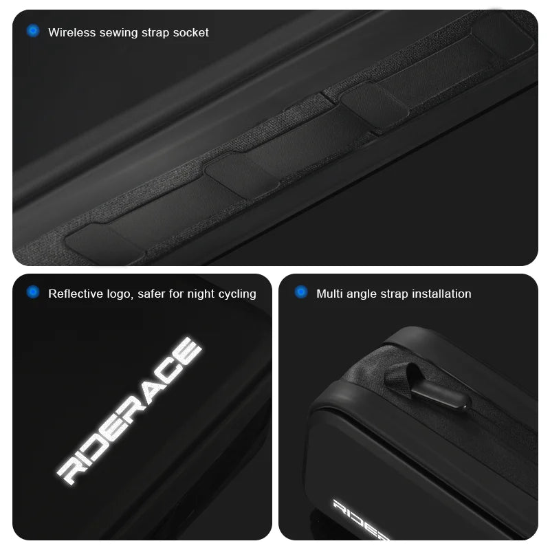 Bike Top Tube Bag Waterproof Durable Cycling Storage Bag MTB Road Bicycle Handlebar Front Bag Ultralight Portable Frame Pouch